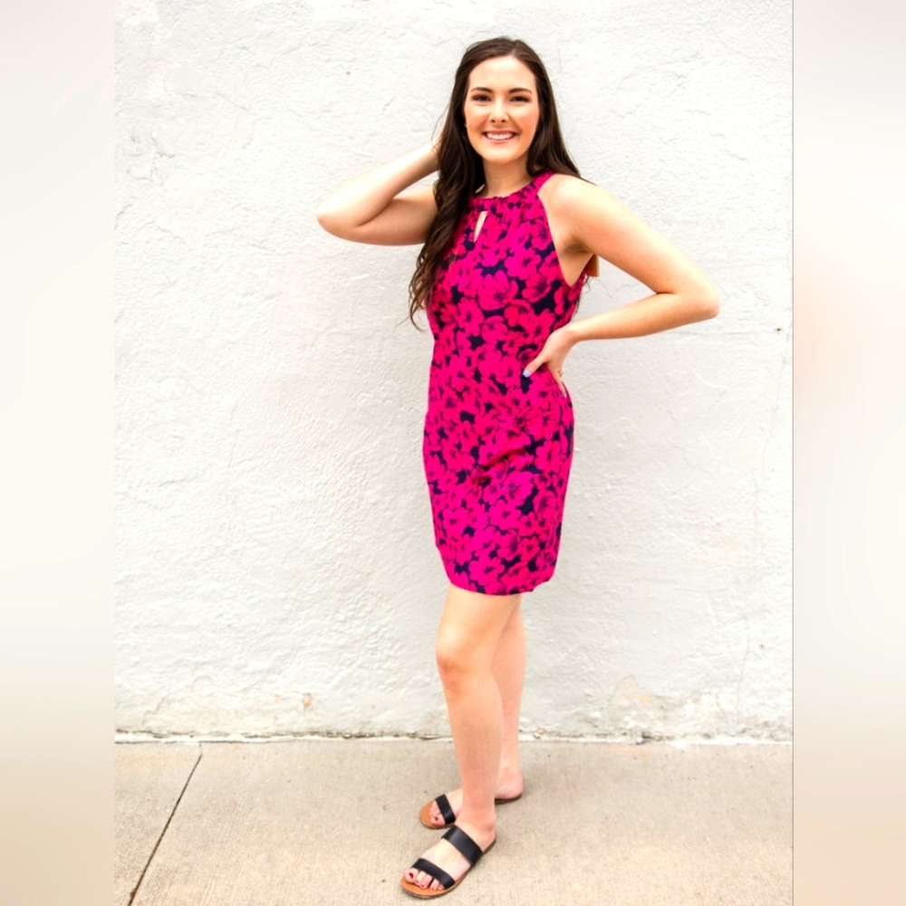 Gorgeous Pink & Navy Blue Dress 👗